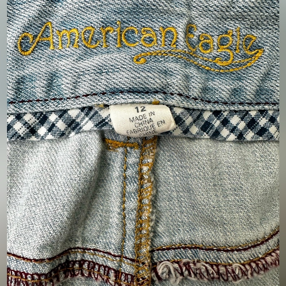 American Eagle Women’s Jean Short Skirt Size 12 - Picture 2 of 5